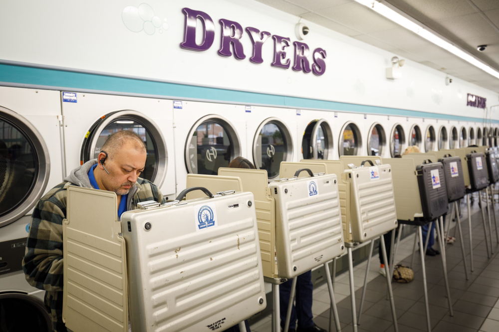 Voting in laundromats