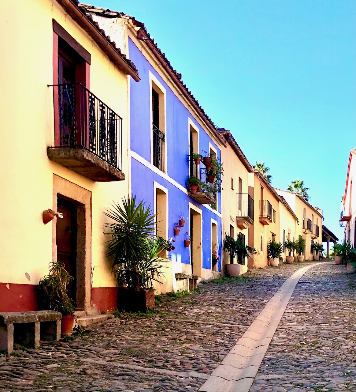 Una calle de Granadilla, Cáceres