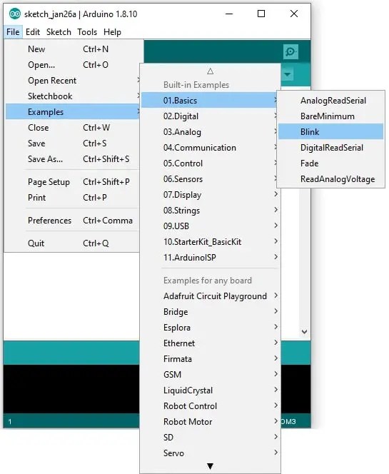 Arduino IDE: install on Windows PC and test it