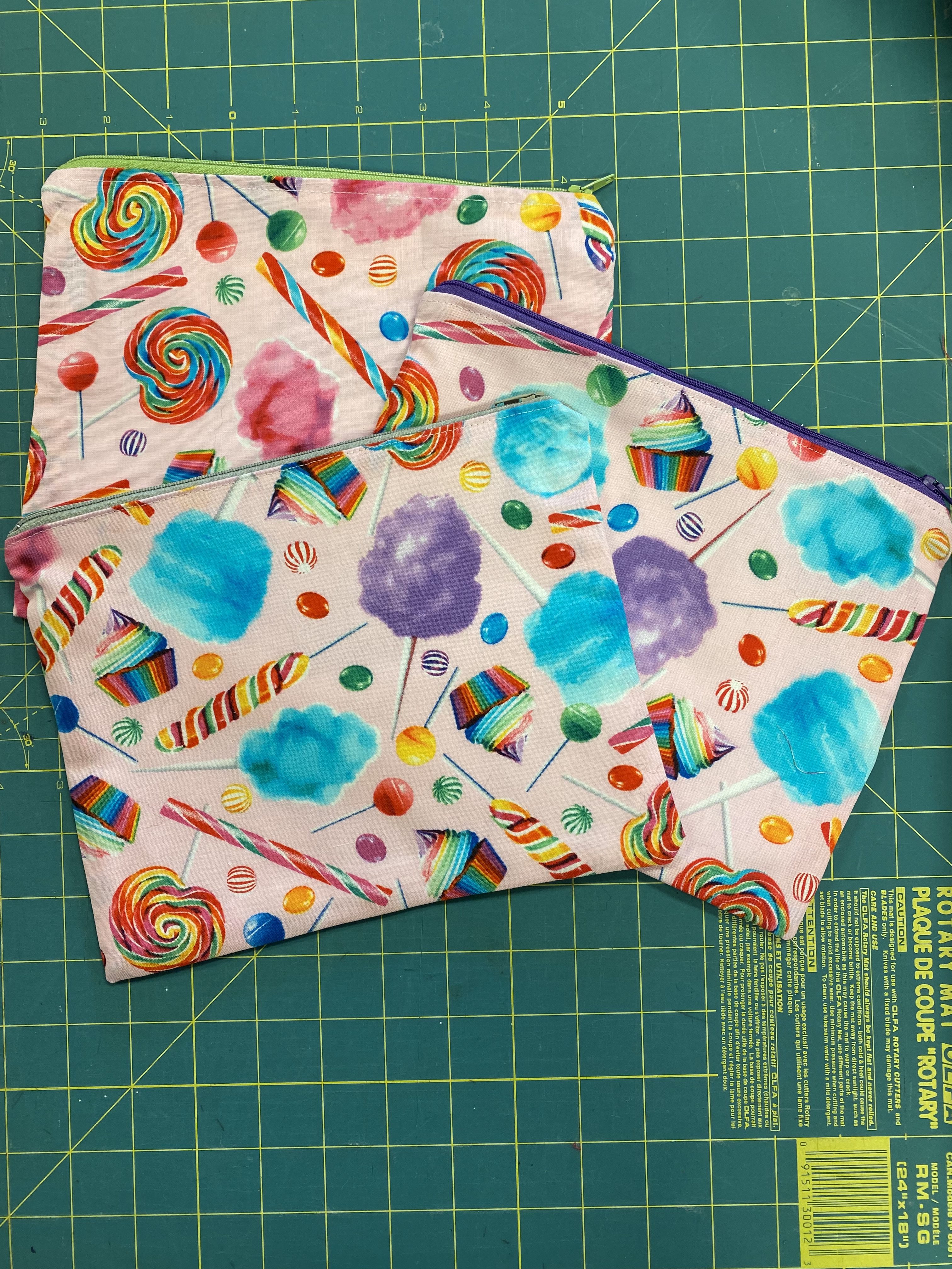 Pink Candy Zippered Pouch