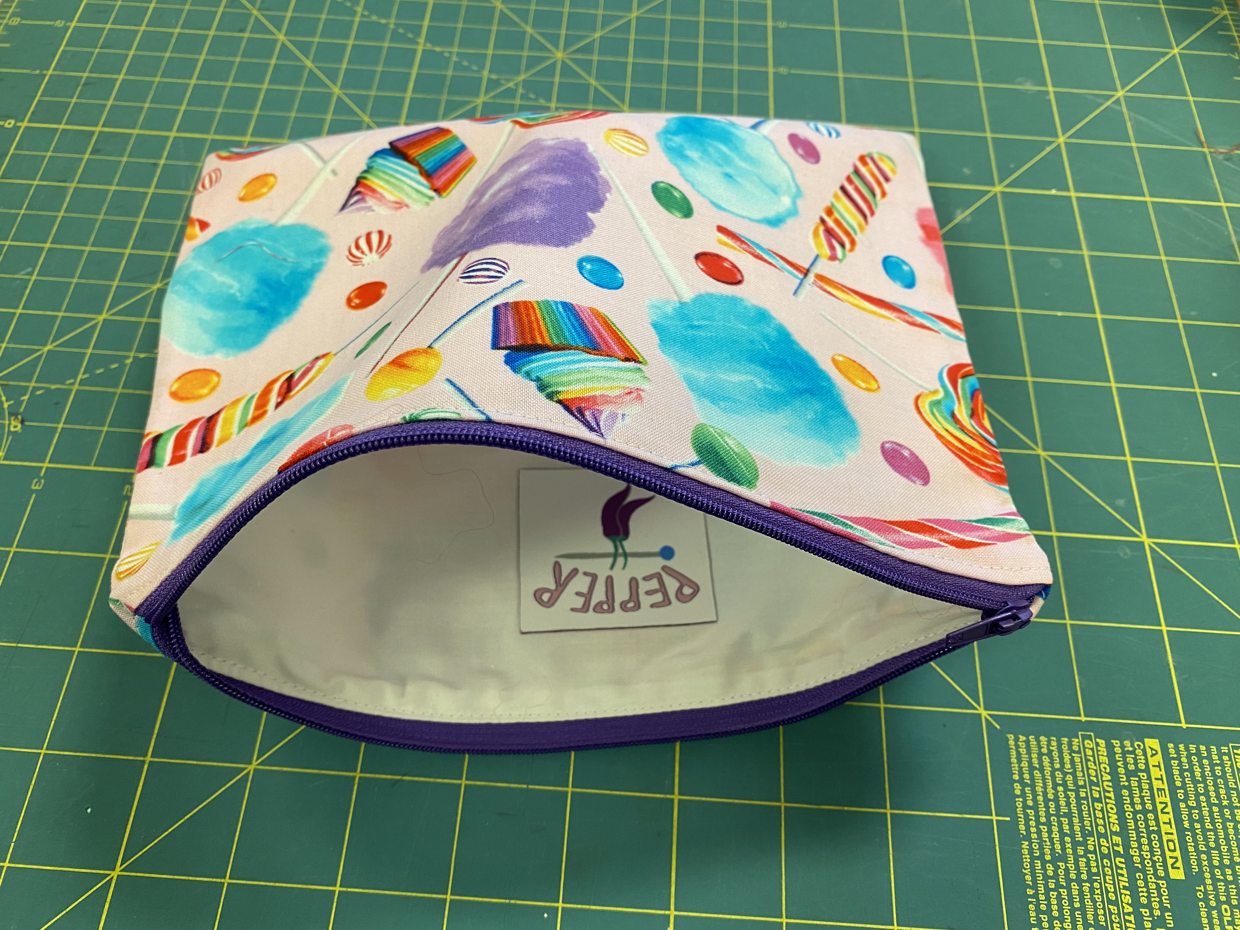 Pink Candy Zippered Pouch