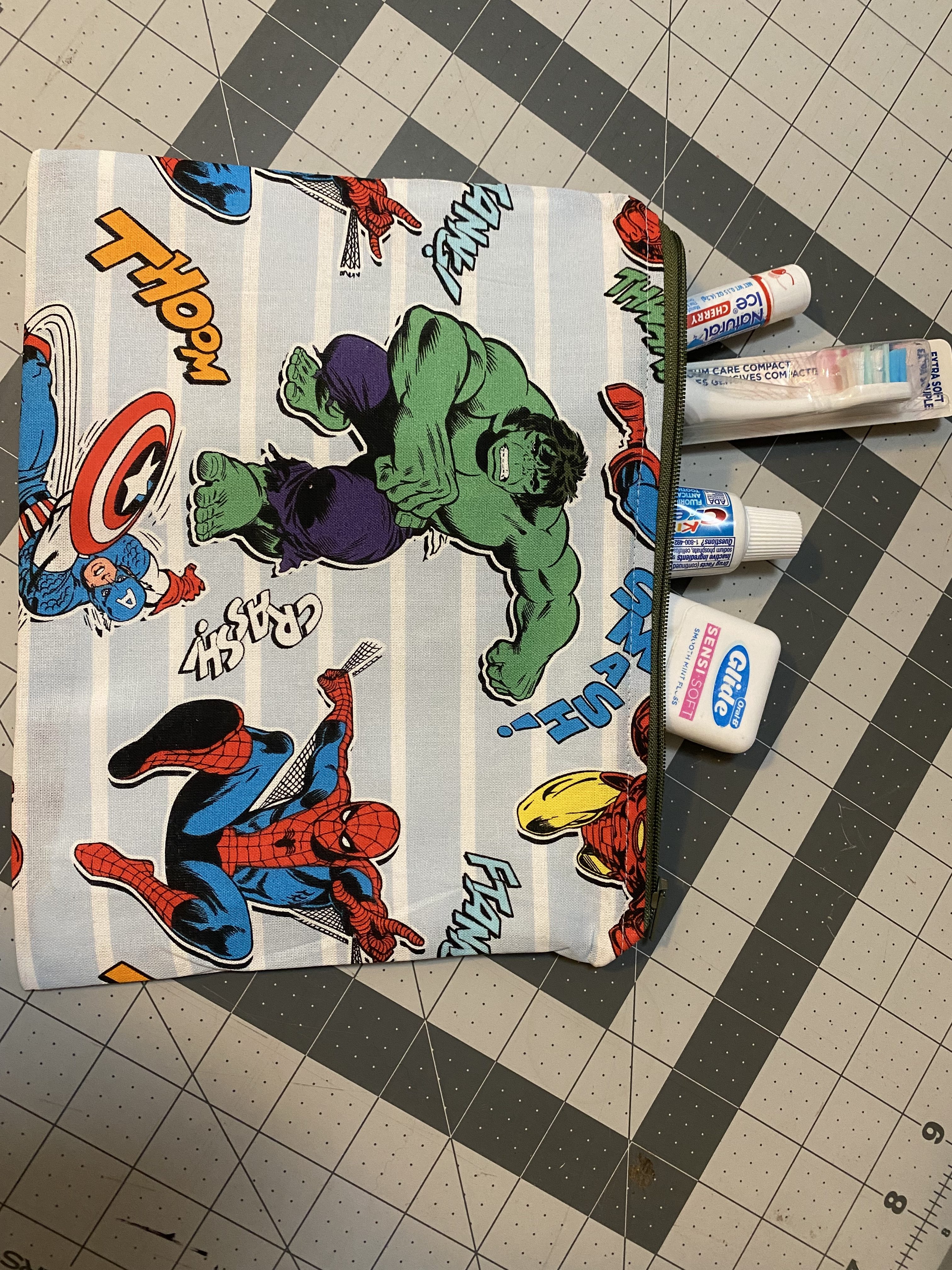 Superhero Zippered Pouches