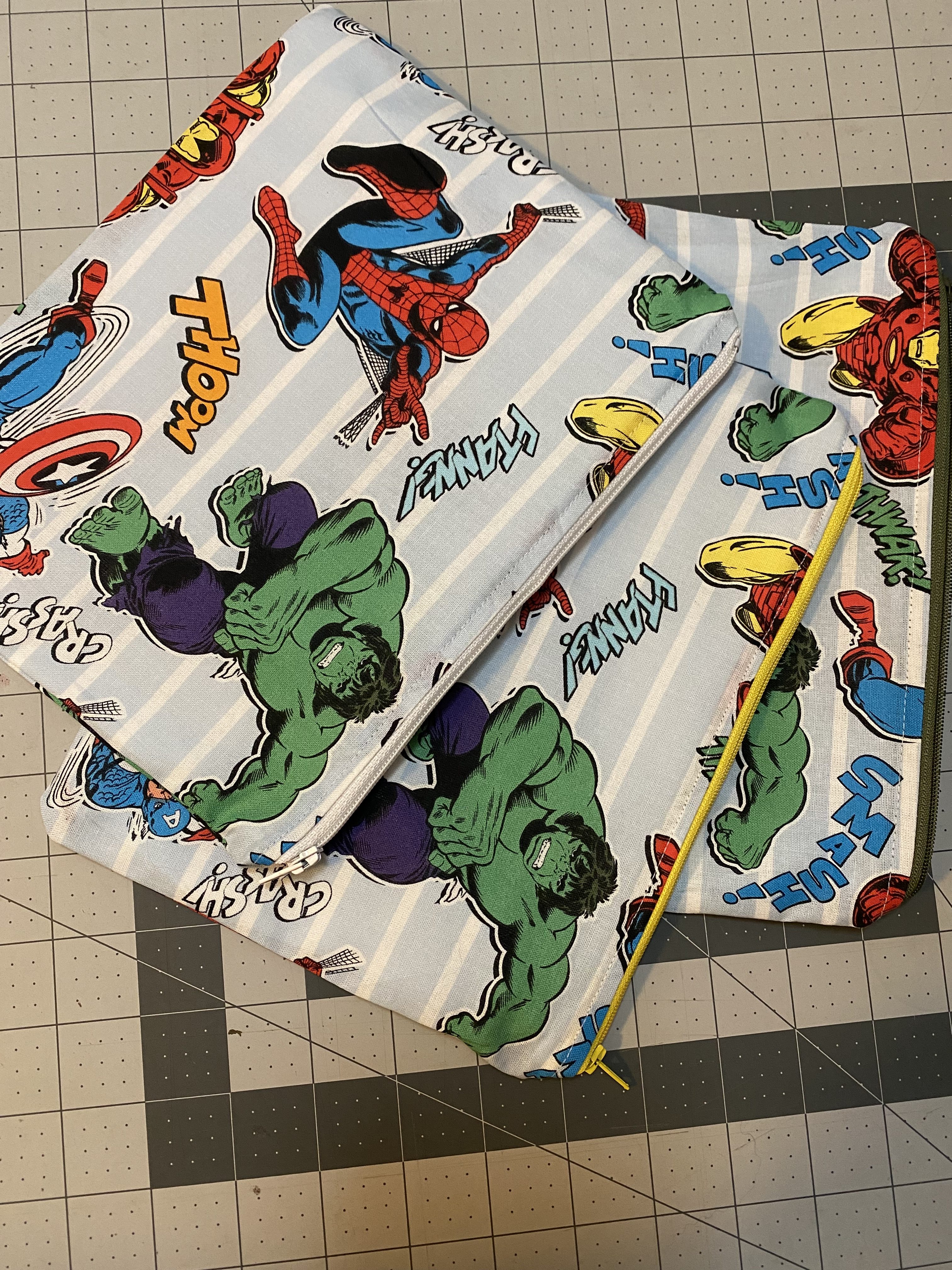 Superhero Zippered Pouches