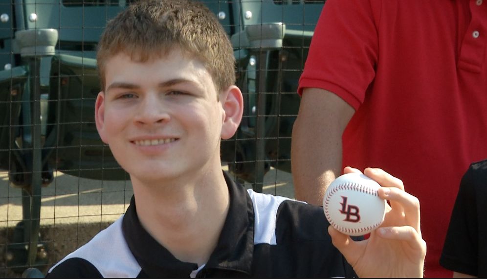 T.J. Floyd Recovering From Brain Injury Throws Out The First Pitch For