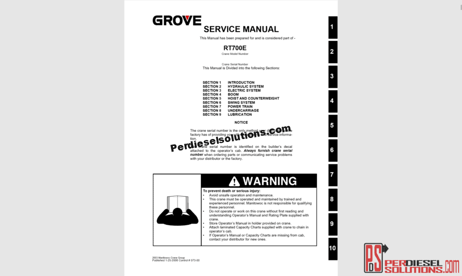 Grove Crane Workshop Manual Complete Pdf