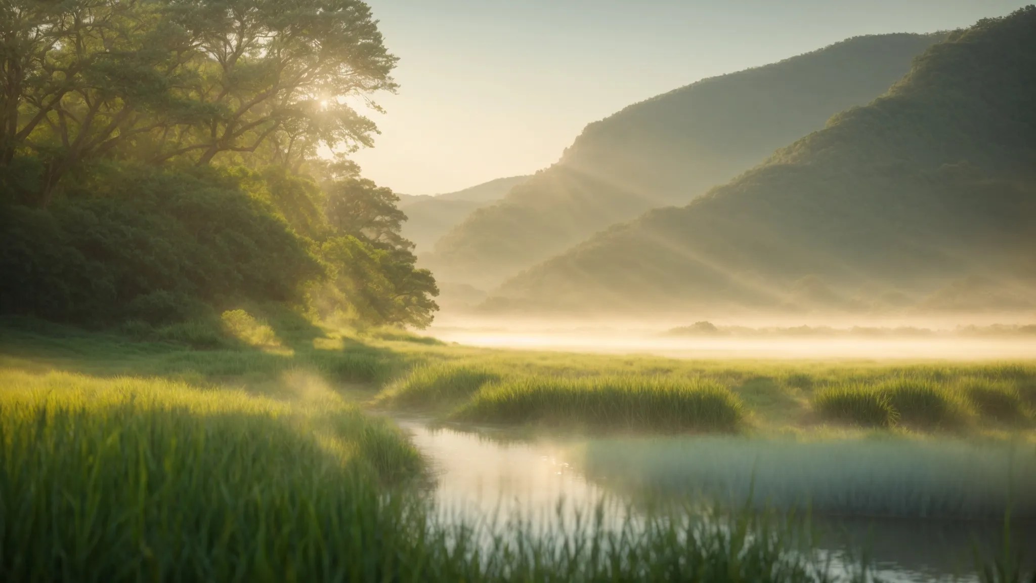 a serene landscape bathed in soft morning light features a solitary figure gazing towards a tranquil horizon, symbolizing the individual journey of healing within the realms of addiction and mental health, surrounded by gentle hues of blue and green that evoke a sense of hope and peace.
