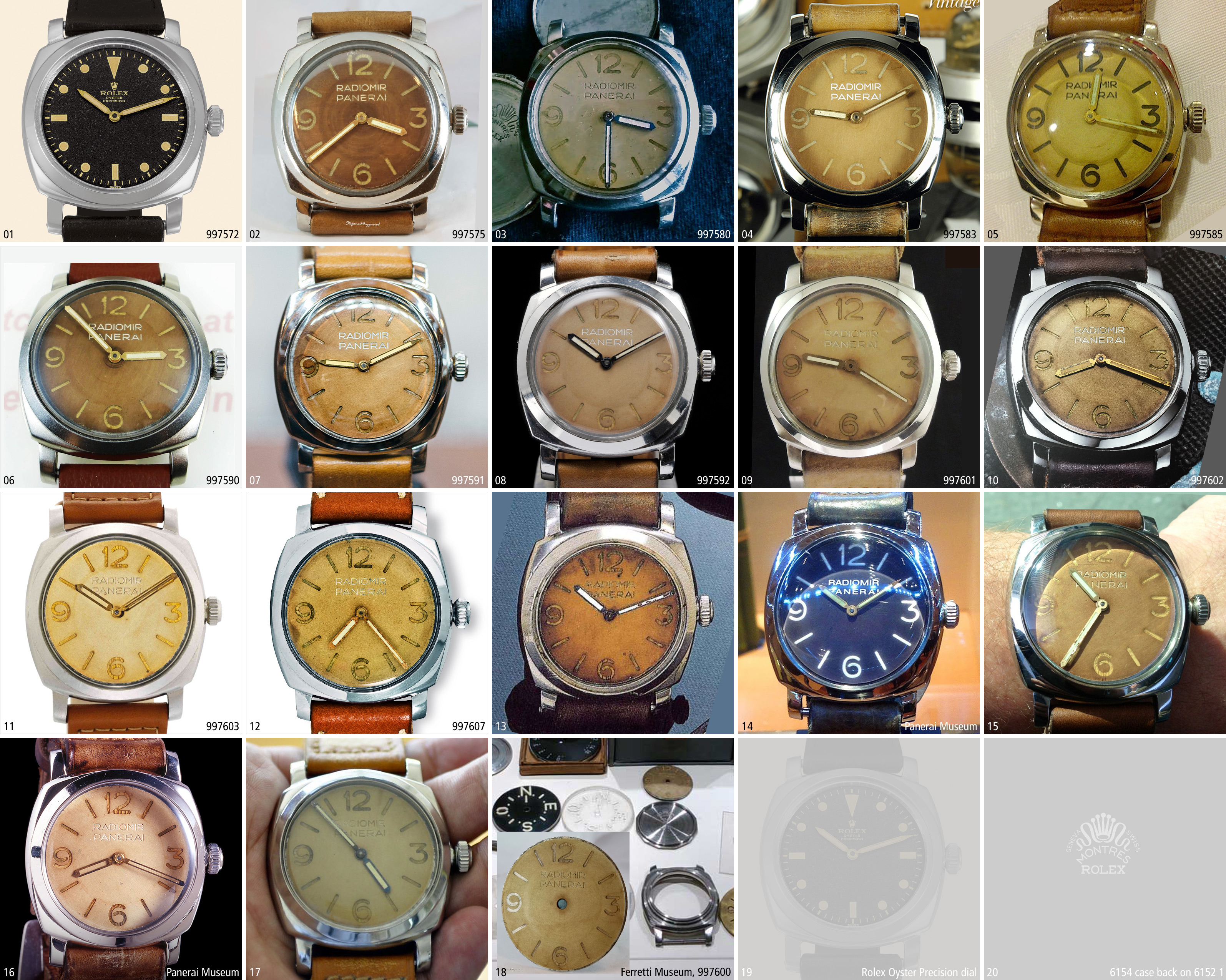 World premiere: 20 watches of Ref. 6154 at a glance – Vintage