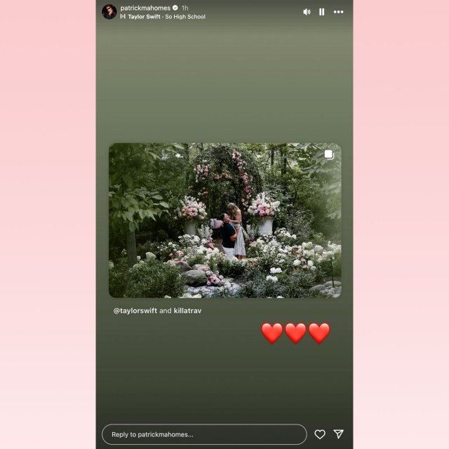 Patrick Mahomes reacts to Taylor & Travis engagement