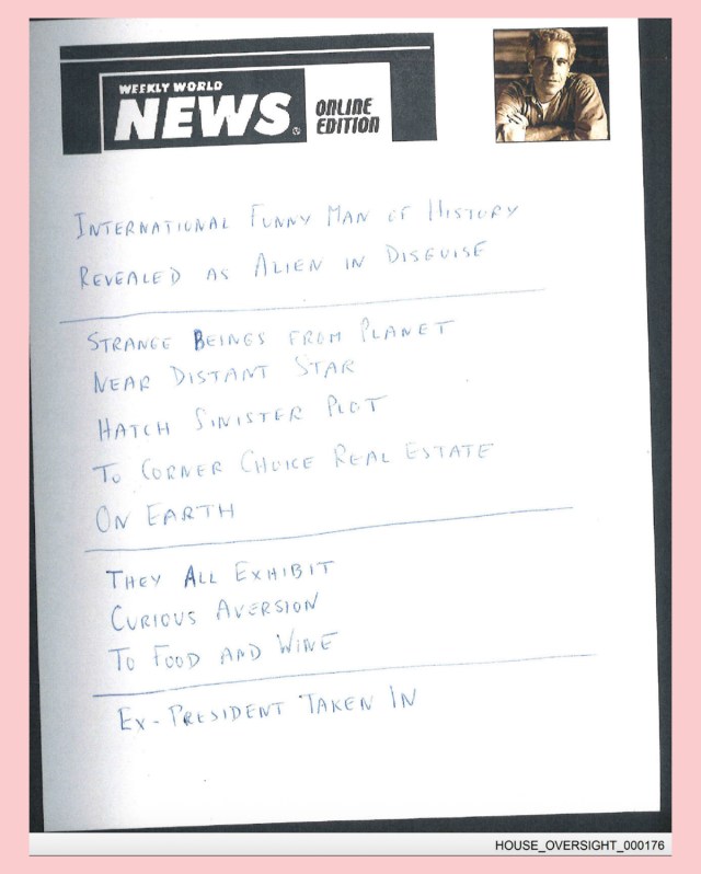 Epstein Book Mort Zuckerman Note