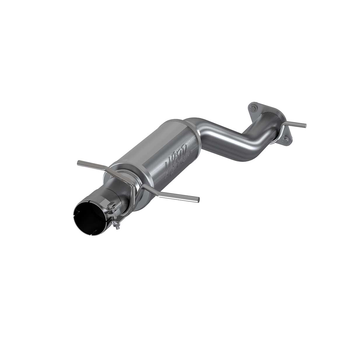 MBRP T5081 T304 Stainless Steel Turn Down Exhaust Tip – 4" ID Inlet X 4" OD Outlet, 12" Long, Mirror Polished