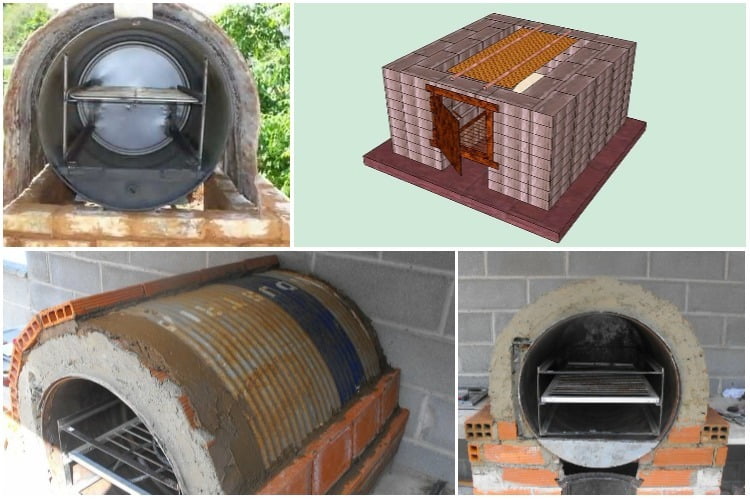 Cómo elaborar un horno con un tambor y ladrillos! - Ideas Perfectas