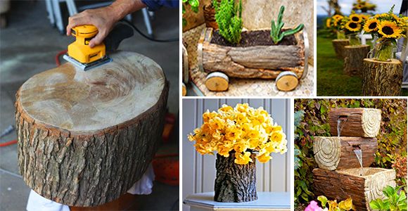 Los Mejores Maceteros Hechos Con Troncos De Madera Para Tus Plantas Y Flores Ideas Perfectas