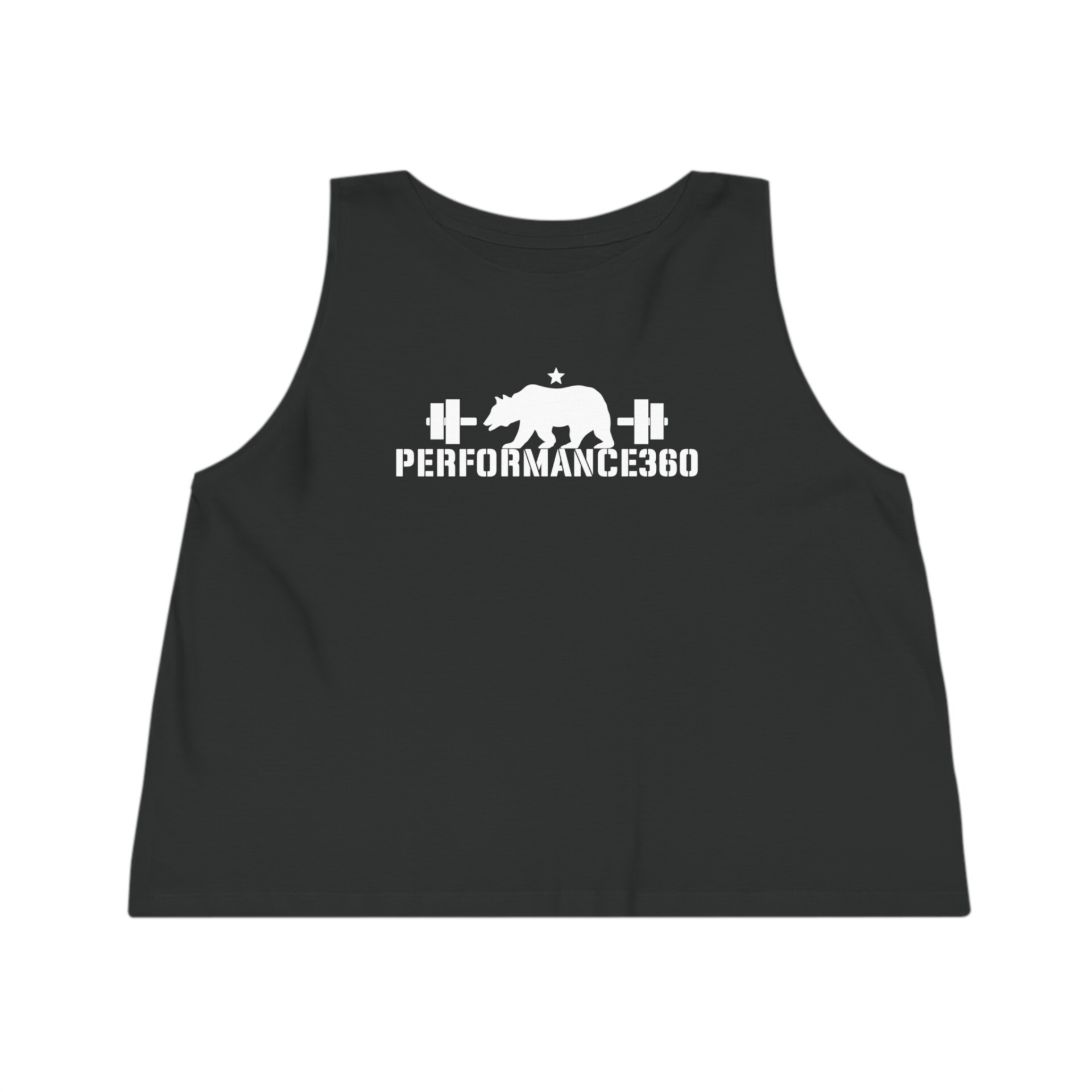 Women's Black Cropped Tank Top