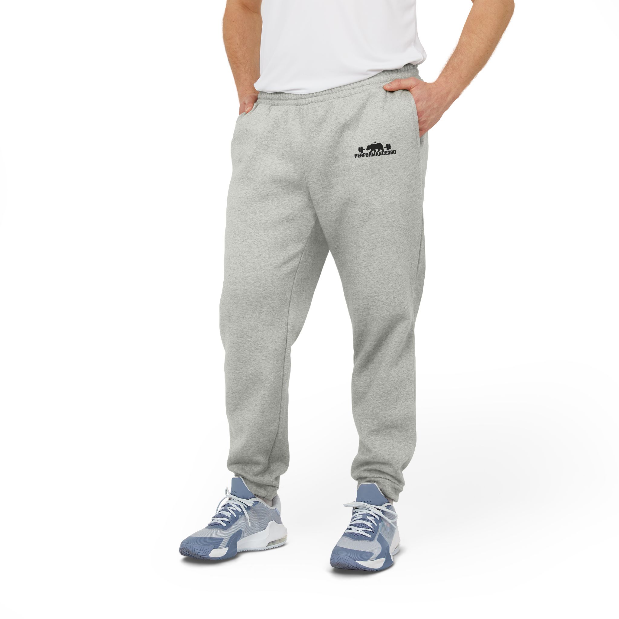 Adidas Bear & Barbell Unisex Fleece Joggers - Image 4