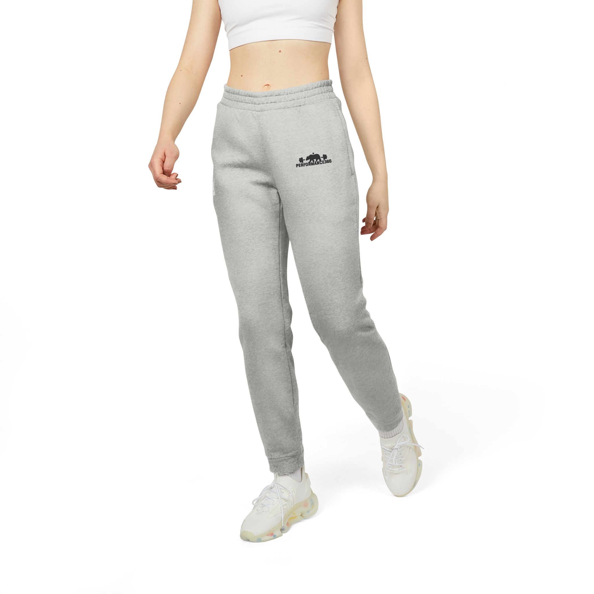 Adidas Bear & Barbell Unisex Fleece Joggers - Image 3