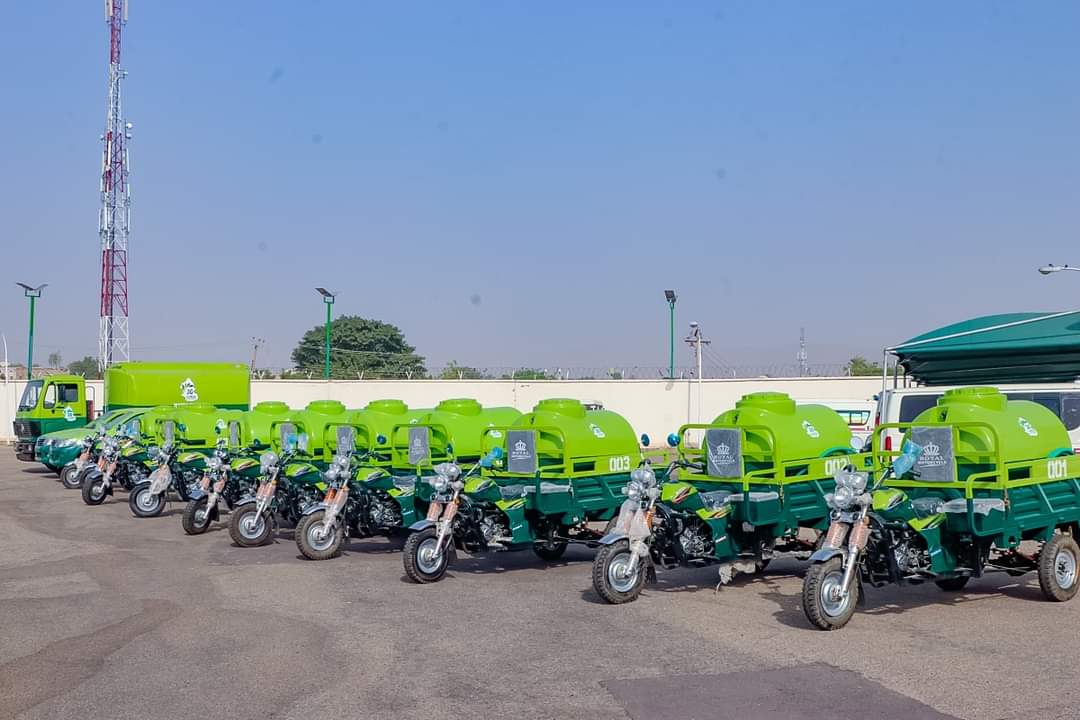 Gombe Gov Presents Specially Made Watering Tricycles To Gombe Goes Green Project Office