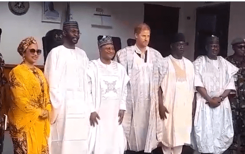 Gov Sani gifts Prince Harry Hausa attire, others in Kaduna