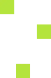 Four lime green rectangles with gray shadows are positioned near the corners of a white background, reflecting the clarity and structure of Managed IT and Network Services. A large white space remains in the center.