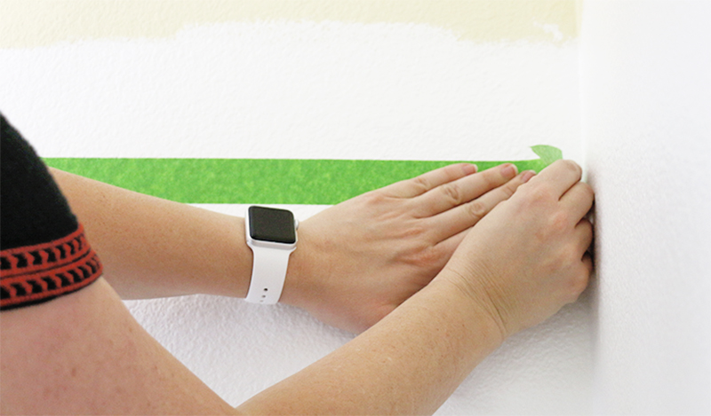 apply tape - how to get perfect paint lines on textured walls
