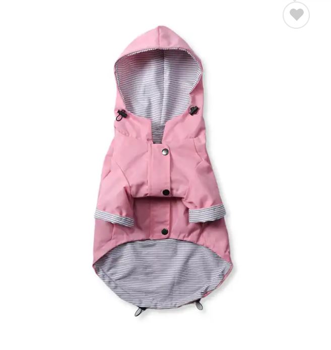 Impermeable con forro para perro color Rosa — vista 2
