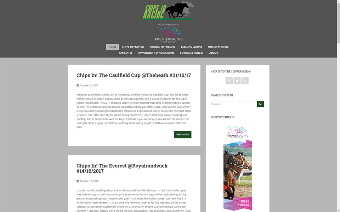 Chips In Racing - Website