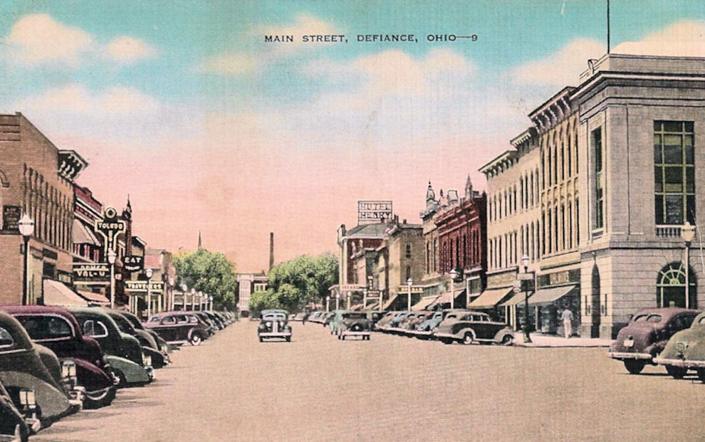 Main Street Postcards view of Ohio Cities and Towns