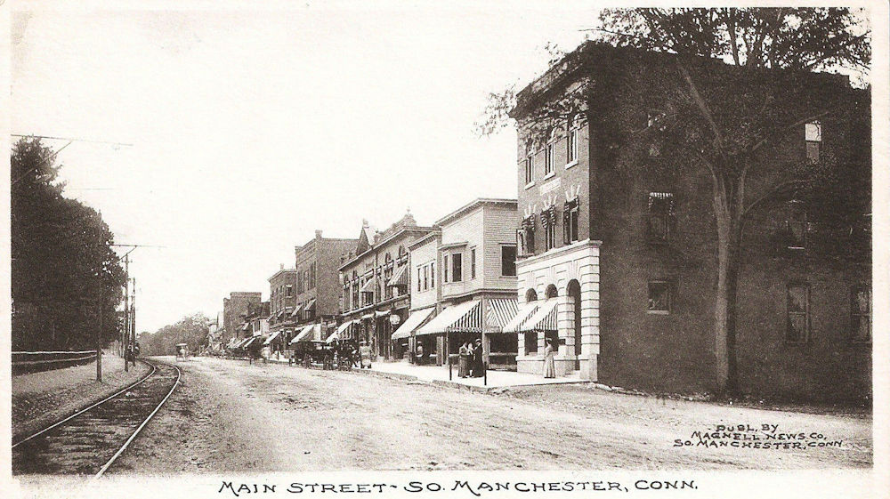 Collection of old Main street Connecticut postcards
