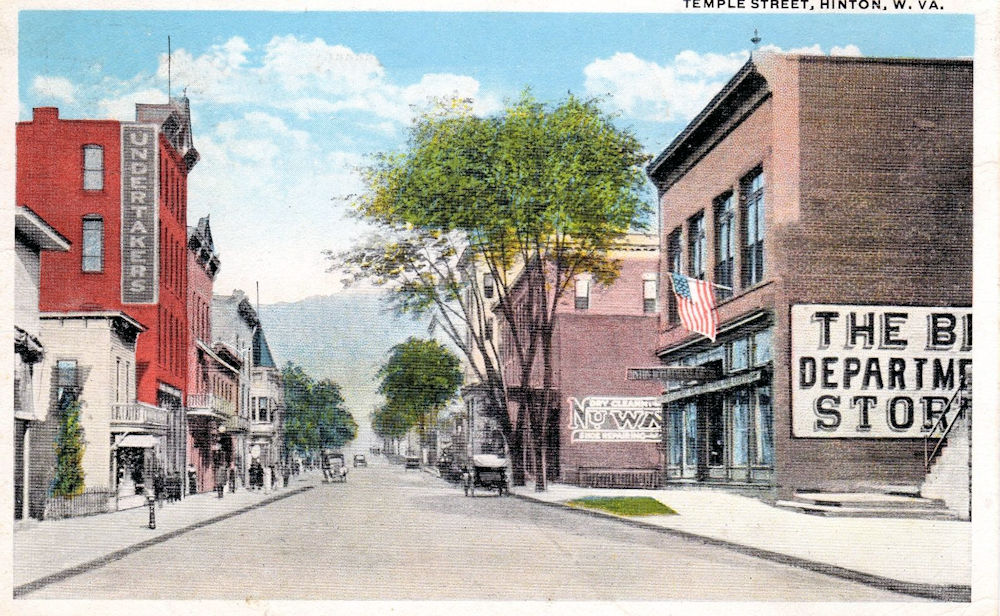 Old Postcard Main Street views of West Virginia