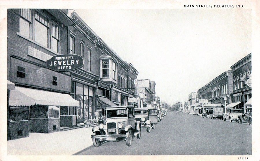 Main Street Postcard Views from the State on Indiana