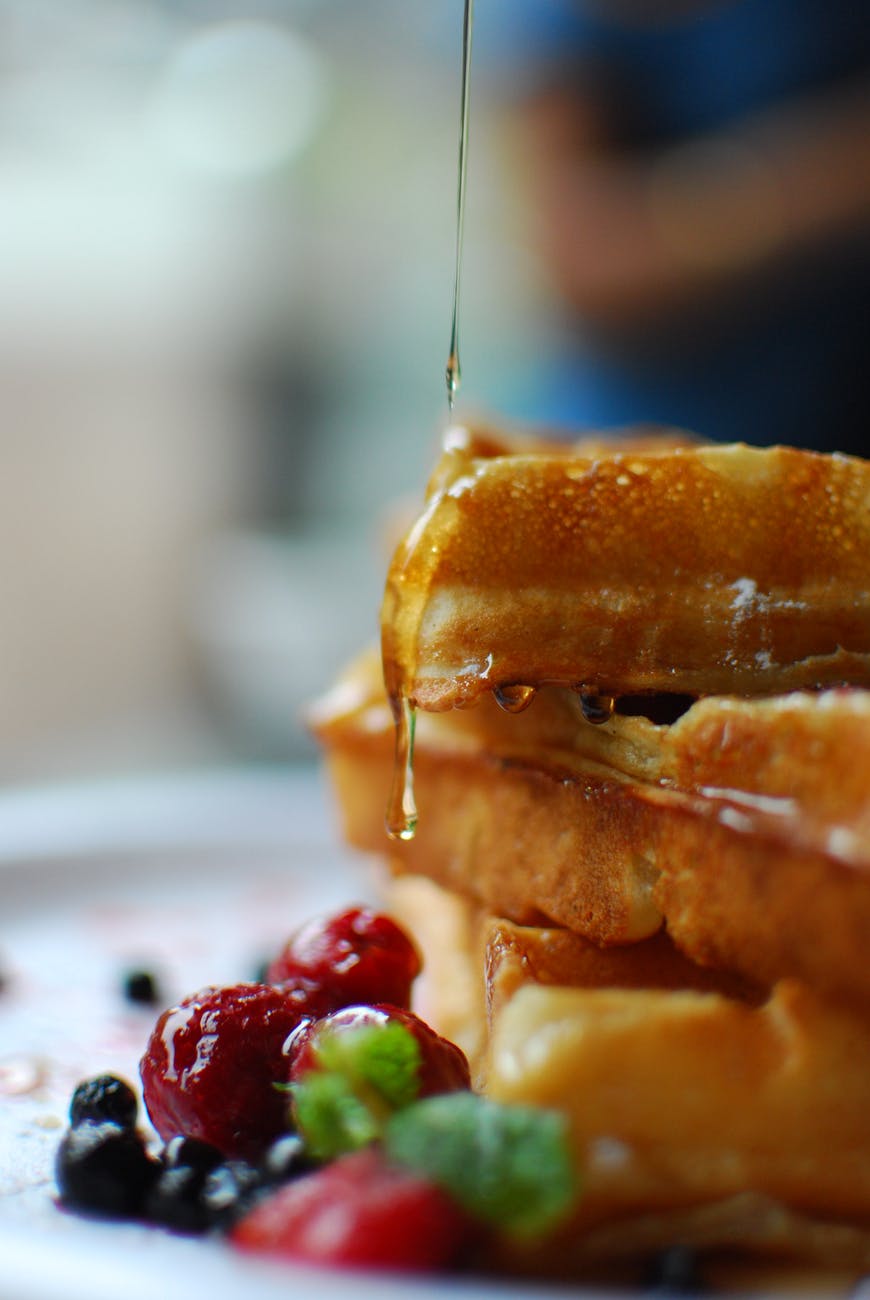 pancake with maple syrup