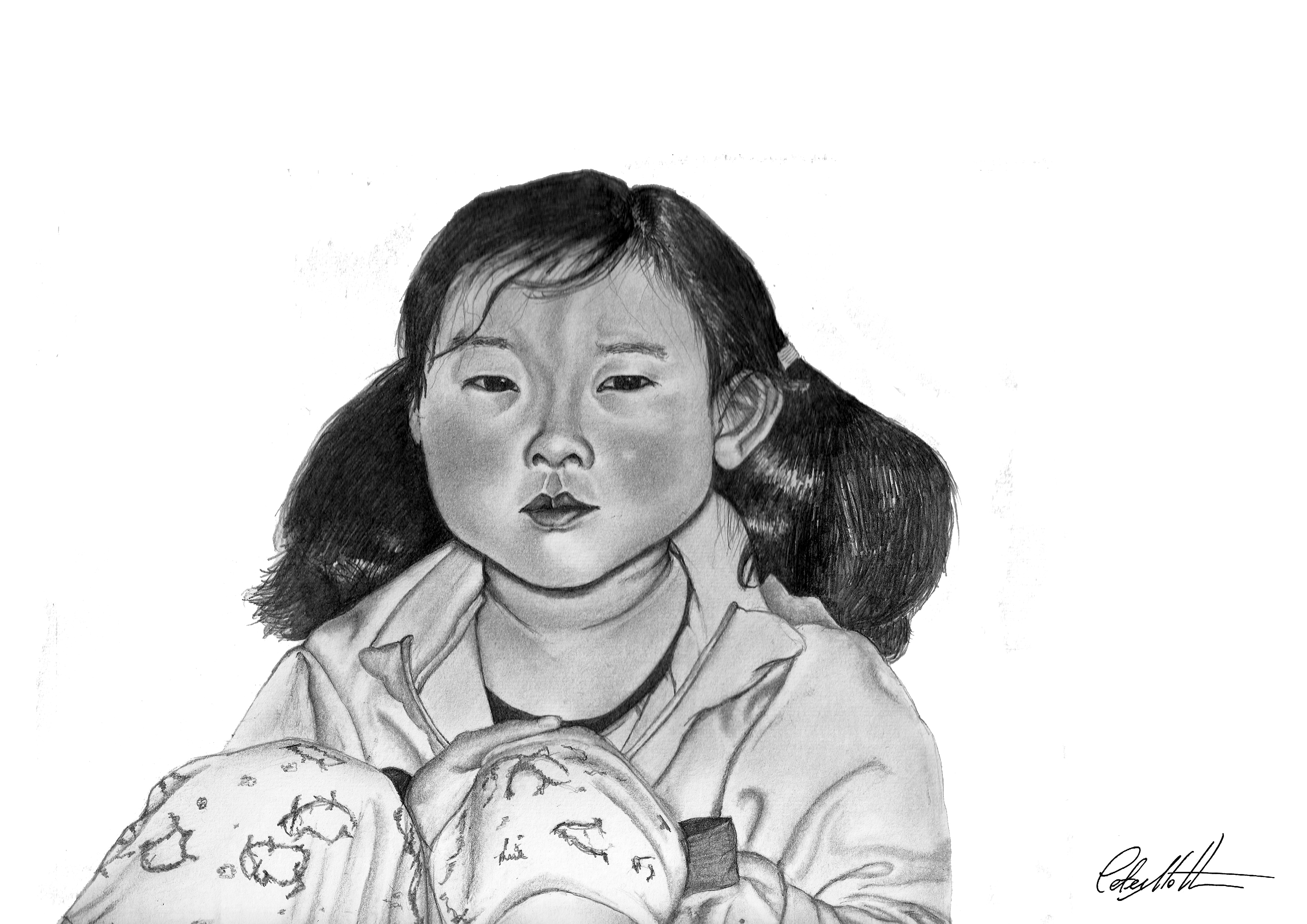 Ayi's daughter. Beijing, China.