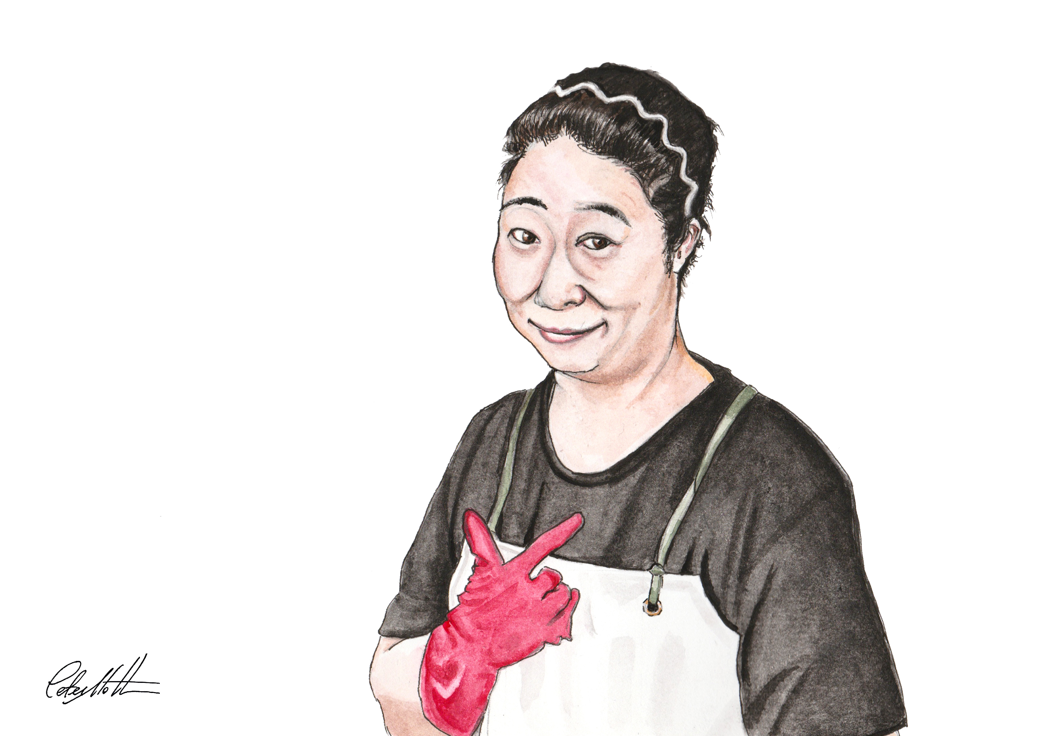 The friendliest face in the fish market. Hong Kong.