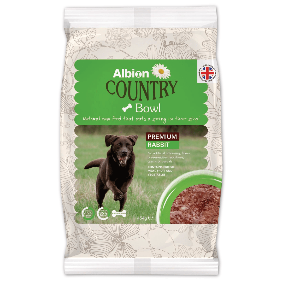 Albion Complementary Rabbit Frozen Raw Food 454gms Homefeeds Pet Food