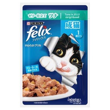 Purina Felix Adult Cat Food Tuna In Jelly 85gm