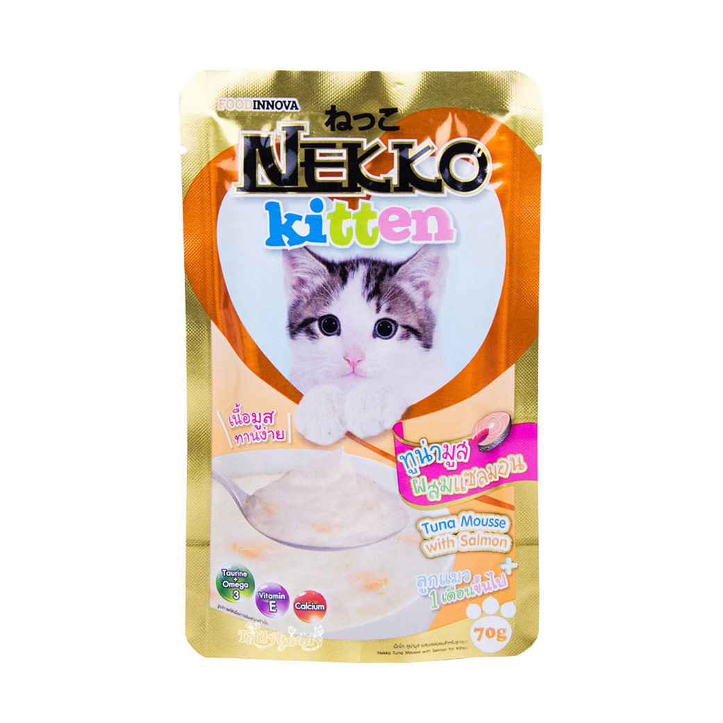 Nekko Kitten Cat Food Pouch Tuna Mousse With Salmon
