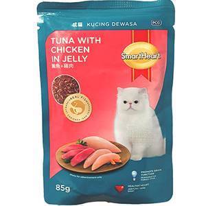 SmartHeart Adult Cat Food Tuna With Chicken In Jelly