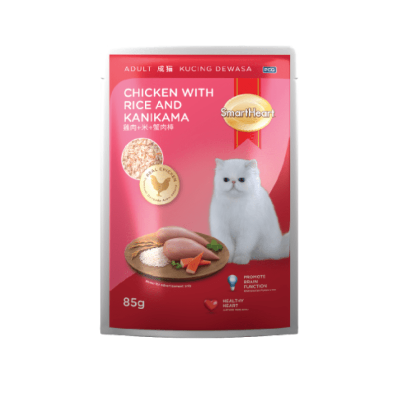 SmartHeart Adult Cat Food Chicken With Rice & Kanikama