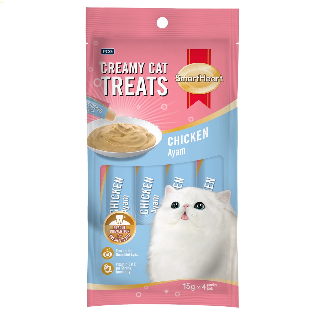 SmartHeart Creamy Cat Treat Chicken Flavor