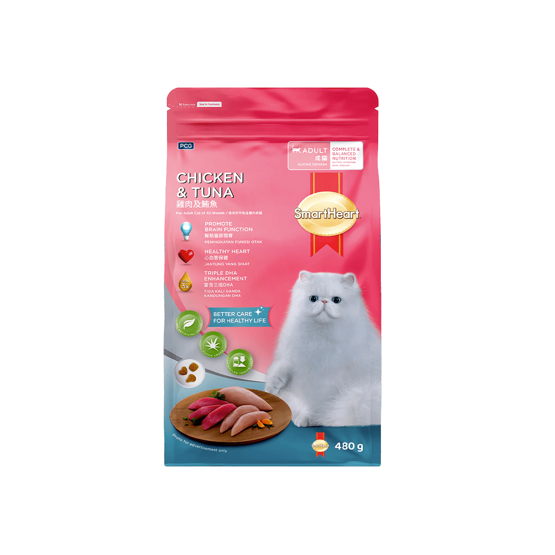 SmartHeart Adult Cat Food Chicken & Tuna Flavor