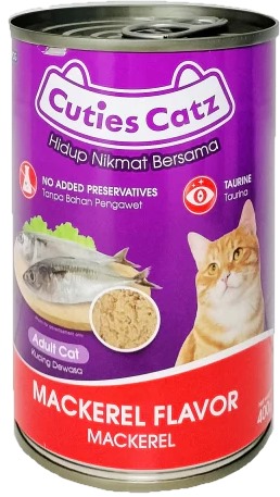 Cuties Catz Adult Cat Food Mackerel Flavor
