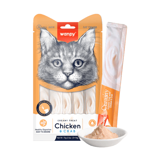 Wanpy Creamy Cat Treat Chicken & Crab
