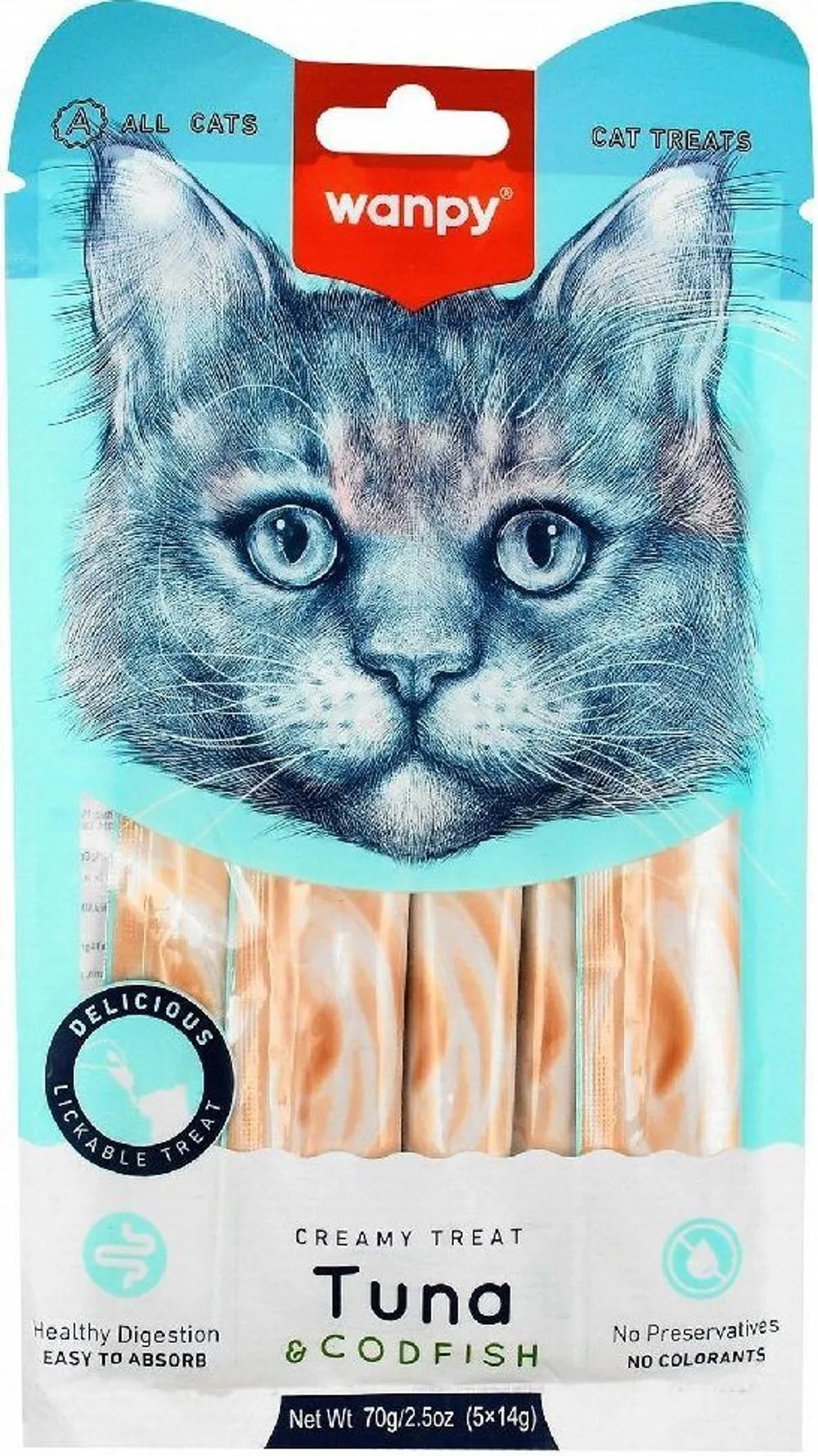 Wanpy Creamy Cat Treat Tuna & Cod Fish