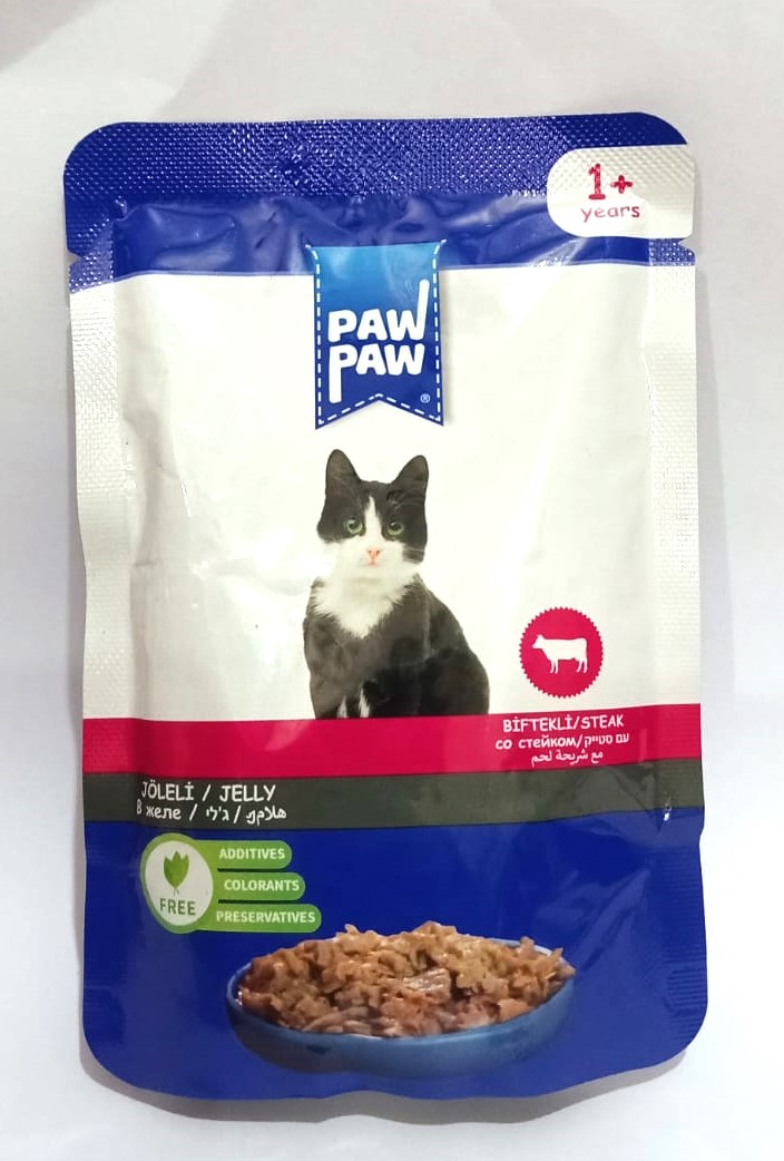 Paw Paw Pouch Adult Cat Food Beef