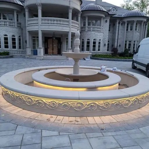 GFRC fountain or precast concrete fountain and building facade