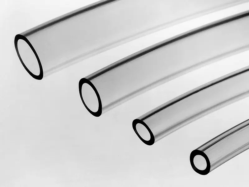 Clear PVC stock tubing in four diameters