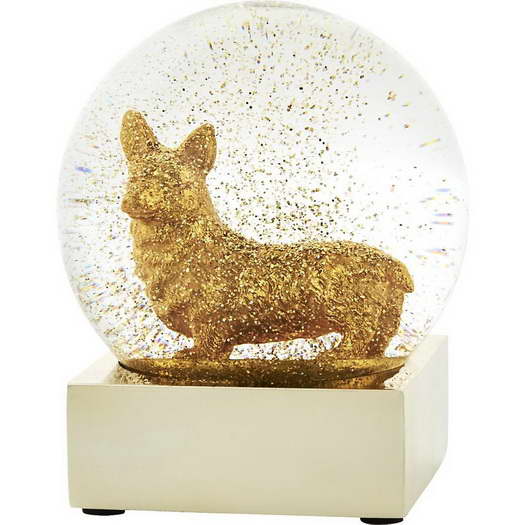 corgi snow globe