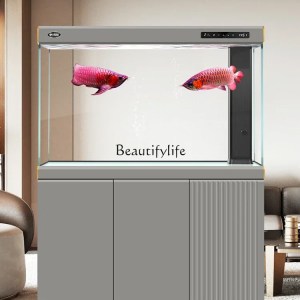 Living Room 2024 New Super White Glass Large Aquarium Household Floor Dragon Fish Tank