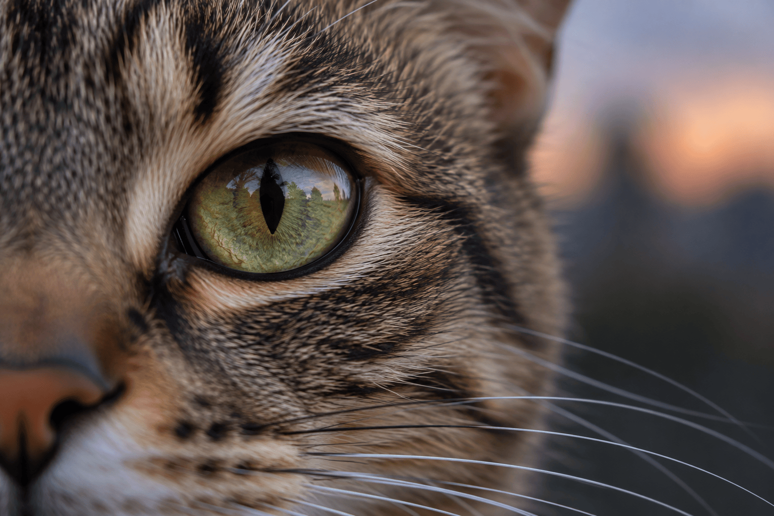 Close-up of a healthy cat eye