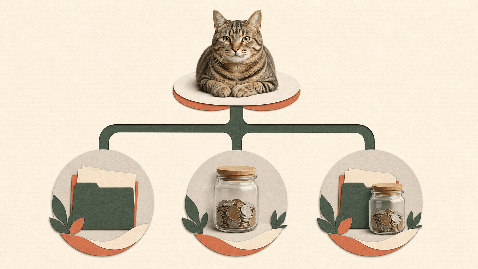 Cat insurance decision tree showing insurance, emergency fund, or both