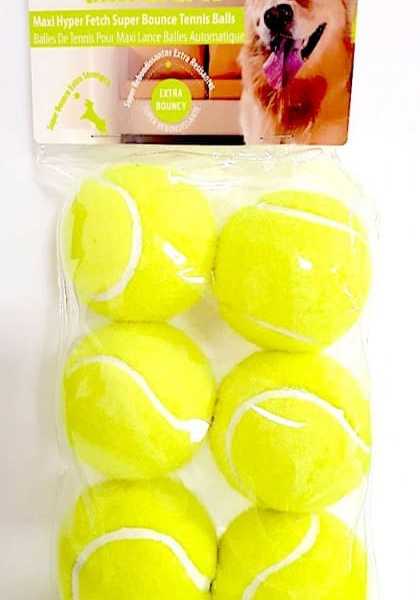 Maxi Fetch Super Bounce Tennis Ball - 6 Pcs